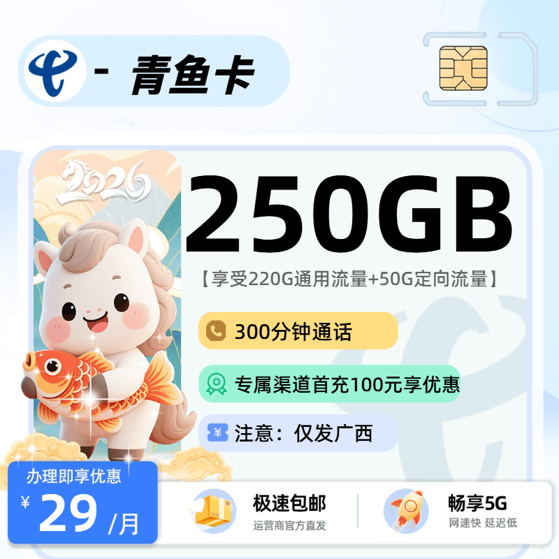 MF0514电信青鱼卡【广西省内】