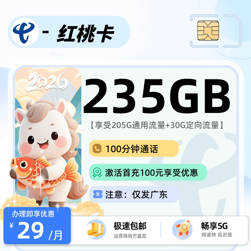 MF0529电信红桃卡【广东省内】