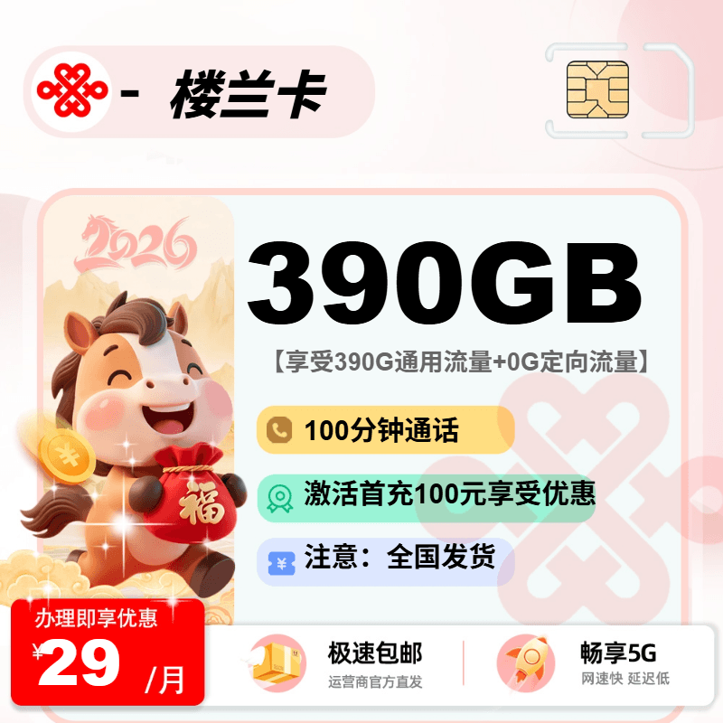 联通楼兰卡【4年29】