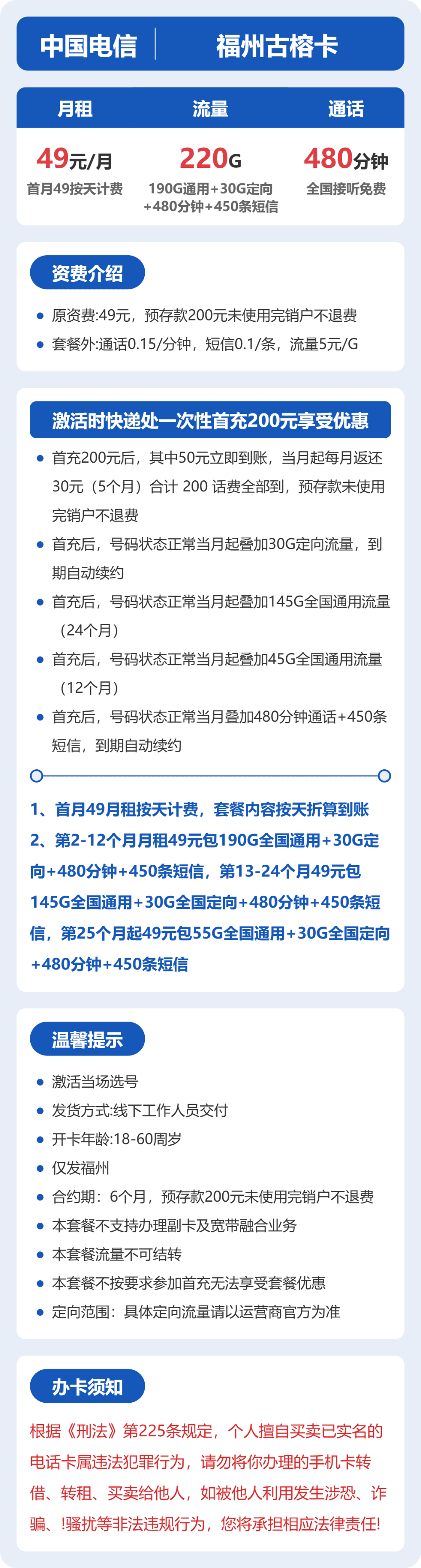 52989-电信福州古榕卡 详情图