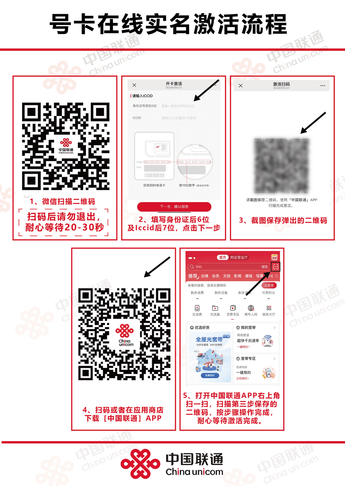 53205-联通全国清暑卡 激活指引