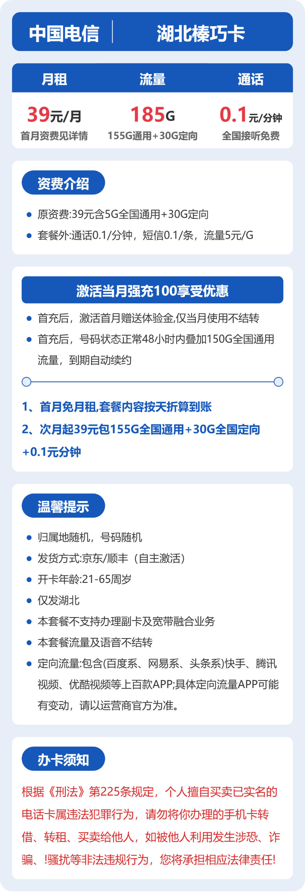 53252-电信湖北榛巧卡 详情图