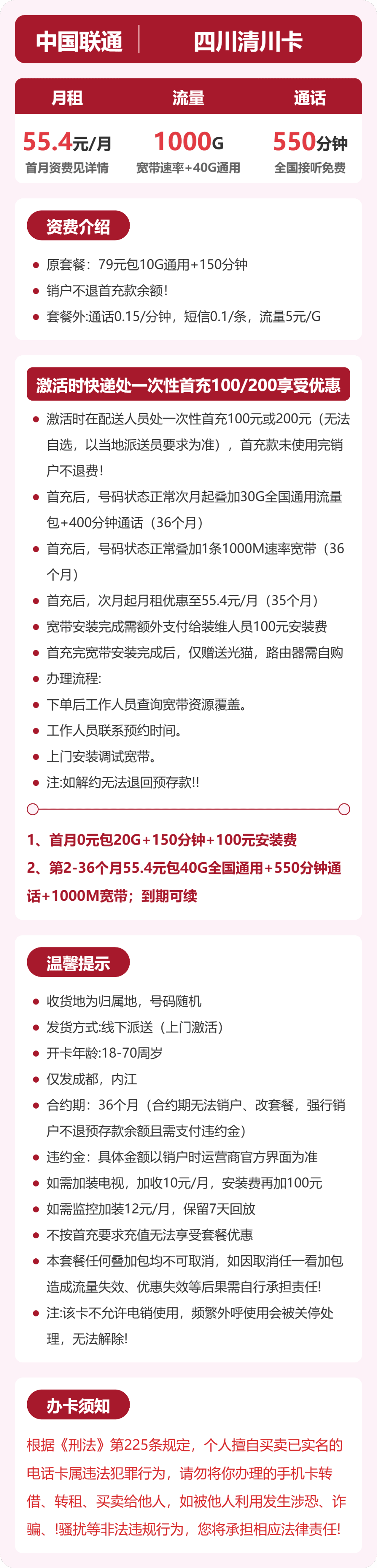 53020-联通四川清川卡 详情图