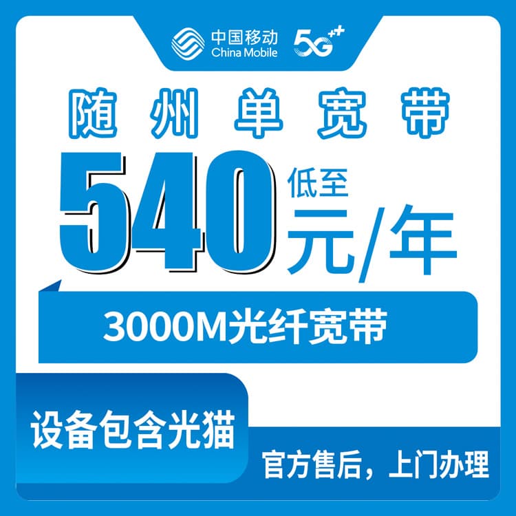 54082-移动湖北随州宽带卡