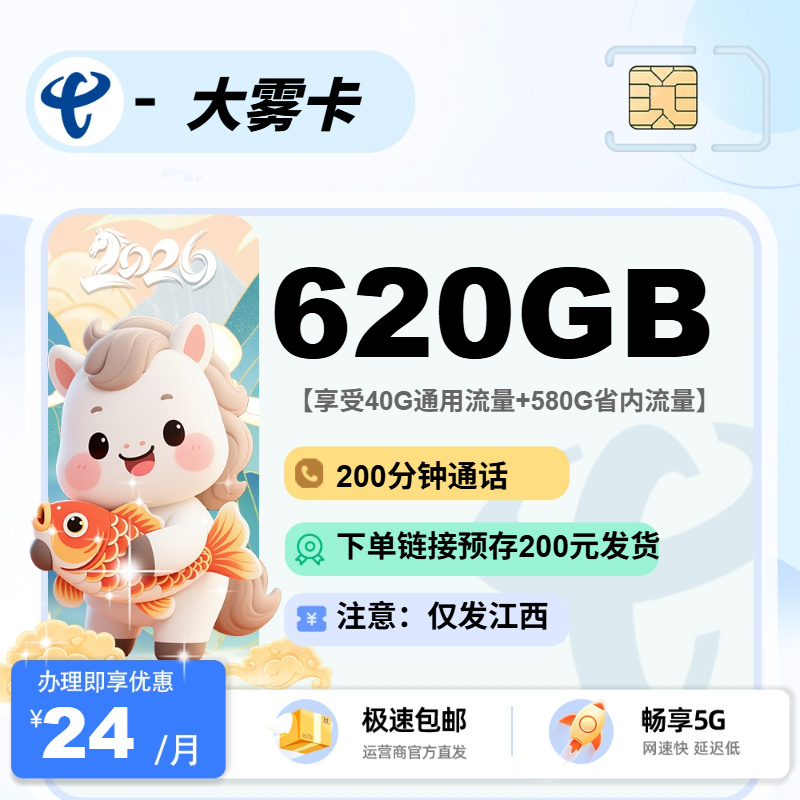 电信大雾卡【链接预存发货】