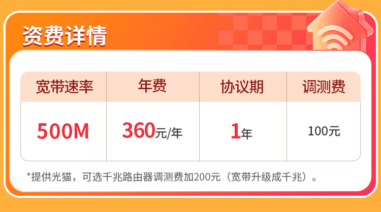 恩施联通单宽【360元500M】 详情图 1