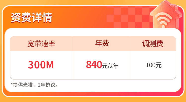 山东联通单宽【840元300M2年】 详情图 1