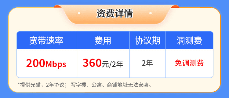 重庆广电单宽【360元200M2年】 详情图 1
