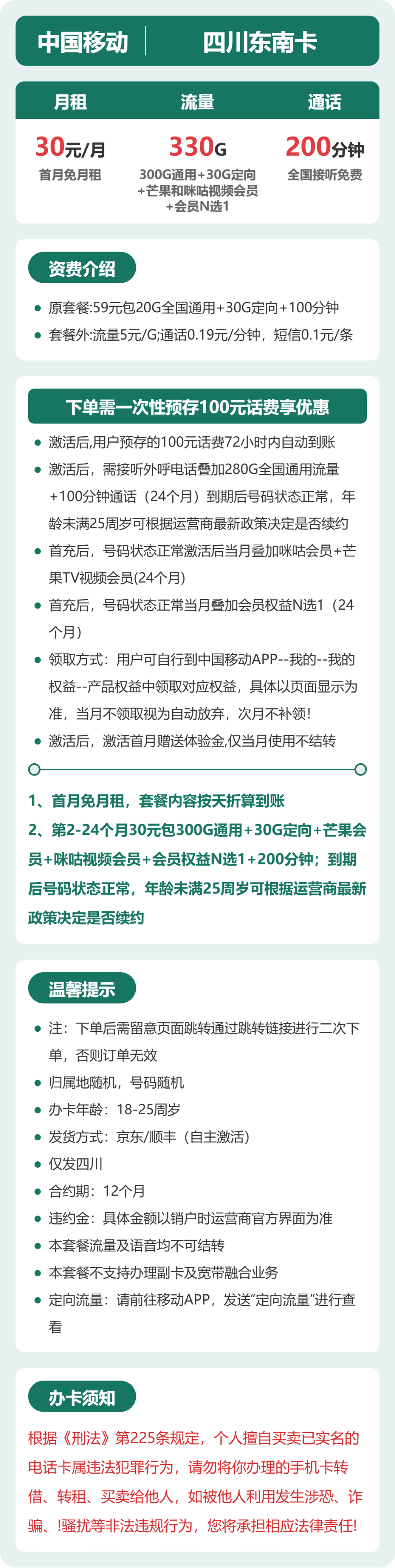 53153-移动四川东南卡 详情图