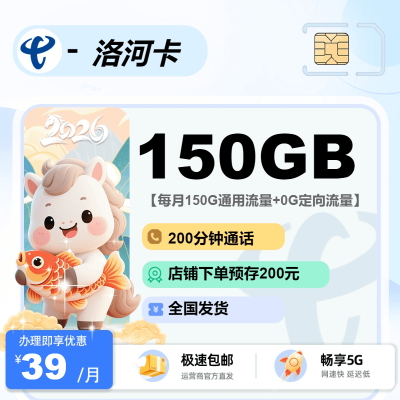 电信洛河卡【报单发货】